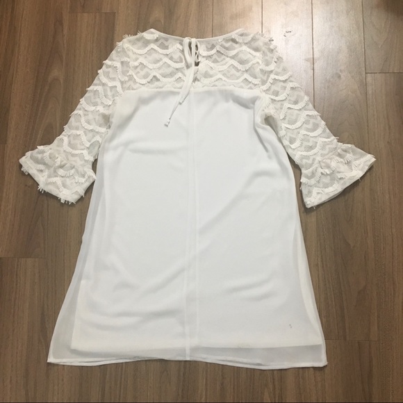 Pink Owl Lined Shift Dress Scallop Lace size S - Picture 4 of 6